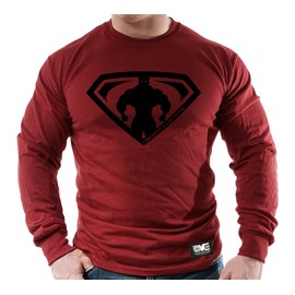 Monsta Clothing Co. Mens Workout (MonstaMan MuscleSymbol) Gym LNGSLV (G:GT-A:BK)