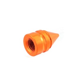 Lunsom Aluminum Tire Stem Cap, Spike Valve Stems Dust Air Rim Cover Car Accessories Waterproof Fit Most Vehicle Truck Motorcycles Bikes (4PCS Orange)