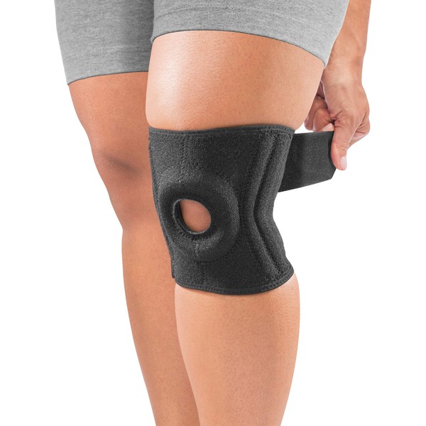 Mueller Premium Adjustable Knee Stabilizer, XXL, Black