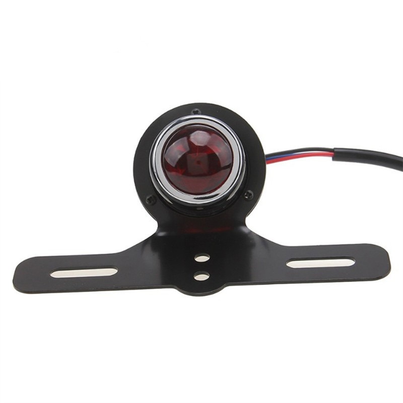 TASWK 1" Round Motorcycle Brake Tail Light for Yamaha Suzuki
