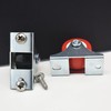Floyutin 1 inch Rigid No-Swivel Plate Casters Small Rubber Wheels