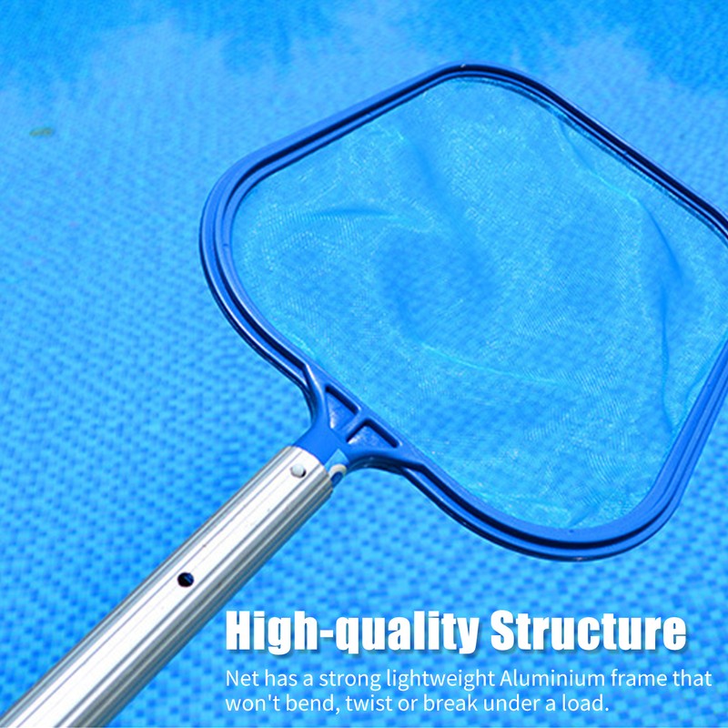 Pool Skimmer Net with Telescopic Pole Removal Leaf Rake Swimming