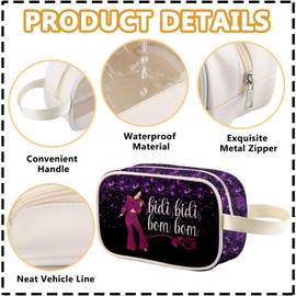 Singer Music Clear Makeup Bag Bidi Bidi Bom Bom Latin Dance Lyric Gift Fans Travel Toiletry Bag Organizer Pouch Cosmetic Bag (bidibom tm ca)