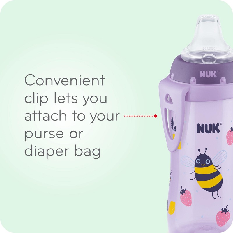 NUK Active Sippy Cup, 10 onzas, paquete de 2, más