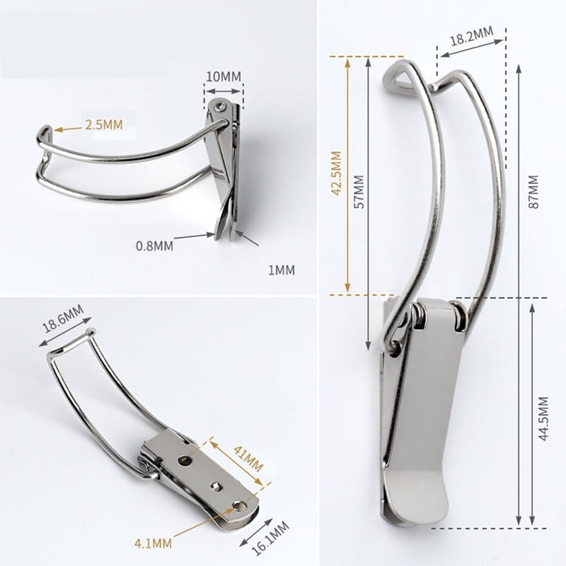 4pcs Toggle Latch Catch Lock,Spring Toggle Latch Hasp,Stainless Steel Tension