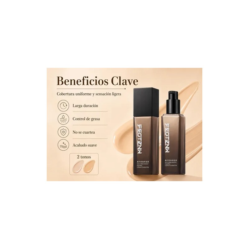 Base Maquillaje Feotznw Mate Tono Natural 30g Larga Duración
