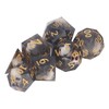 Polyhedral Dice Set Role Playing Epoxy Resin Transparent Skull Dice