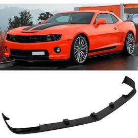 ECOTRIC Front Bumper Lip Compatible with 2010-2013 Camaro V8 SS Street Style Lower Spoiler Splitter Black
