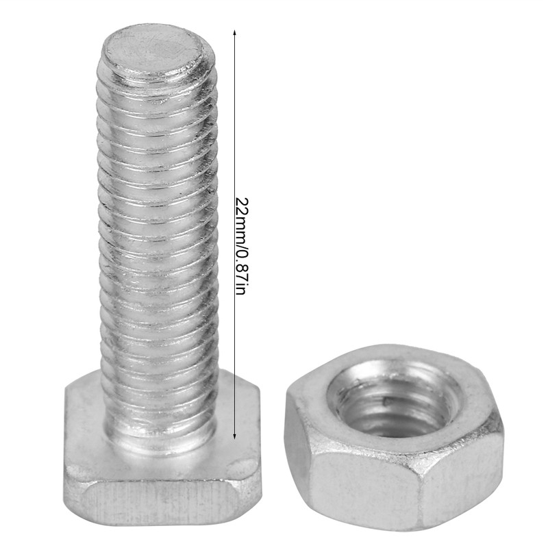 20 Set 22mm M6x22 Bolts and M6 Nut Aluminium Nuts