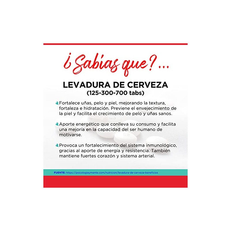 LEVADURA DE CERVEZA 125 TABLETAS TECNONATURA