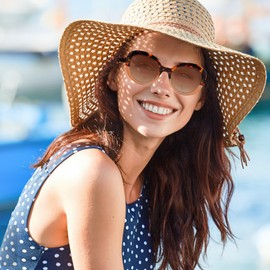 zooxsky Bifocal Reading Sunglasses for Women,Outdoor Bifocus Sunglasses Readers Trend Round Sun Readers Glasses With Spring Hinge Tortoiseshell Gradient Brown +1.00