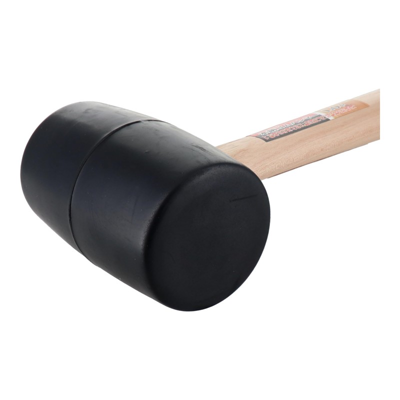 CUSTOM KOBO CGK-10B 823666 Wooden Handle Rubber Hammer, Black, 1.0