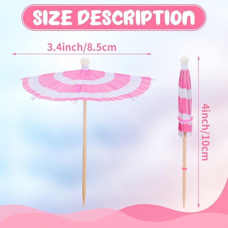 Pack of 50 Cocktail Umbrellas, Drinks Umbrellas, Cocktail Accessories Decoration,