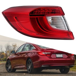 Left Tail Light Assembly Compatible with 2018-2021 Honda Accord, LED Taillight/Rear Brake Lignt .Replaces# 33500TVAA01 (Left Driver Side)