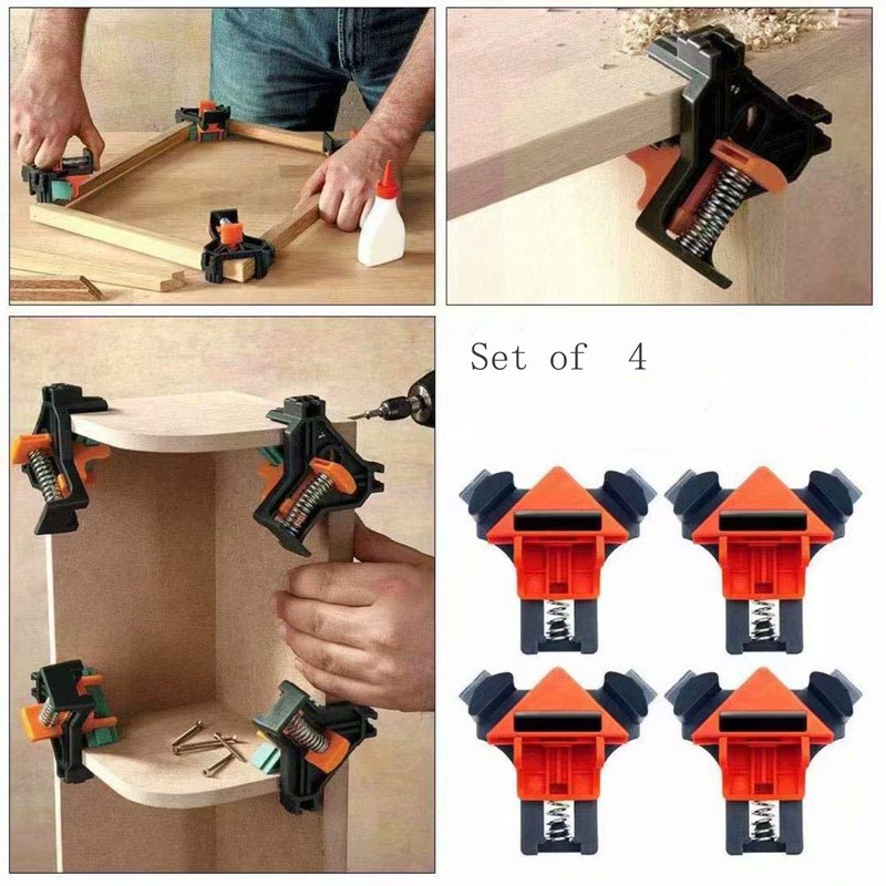 4pcs NUZAMAS Right Angle Clamps 5-22mm, Spring Load, 90 Degrees