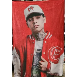 CUPRISHDIKALUR STORE Frazada Cobija Artista Natanael Cano Rojo Individual Suave