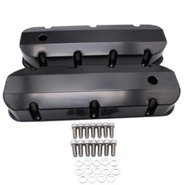 GSKMOTOR FABRICATED Black Aluminum Valve Covers for Big Block Chevy BBC 396 427 454 502