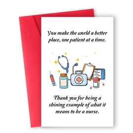 gerdiny Great Nurse Thank You Card, Funny Appreciations Gifts for Women Men, Registered Nurse Gifts, Nurse Day Cards