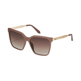 Quay - Women's Sunglasses, Oversized Square Lenses with UV Protection (Level Up Remixed, Matte Doe/Brown)