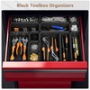 A-LUGEI【𝟰𝟲𝗣𝗖𝗦 & 5 Size】Tool Box Organizer Tray Divider Set, 【Black】