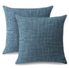Artscope Cushion Covers Set of 2 Linen Decorative Square Pillowcases