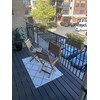 Patio Wise Acacia Wood Railing Planter Box, Outdoor Hanging Flower,