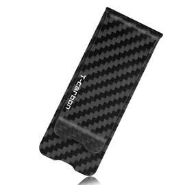Real Carbon Fiber Money Clip for Men, Minimalist Money Holder for Cash Credit Card Clip Front Pocket Men's Money Clips, Mattle Black, Small