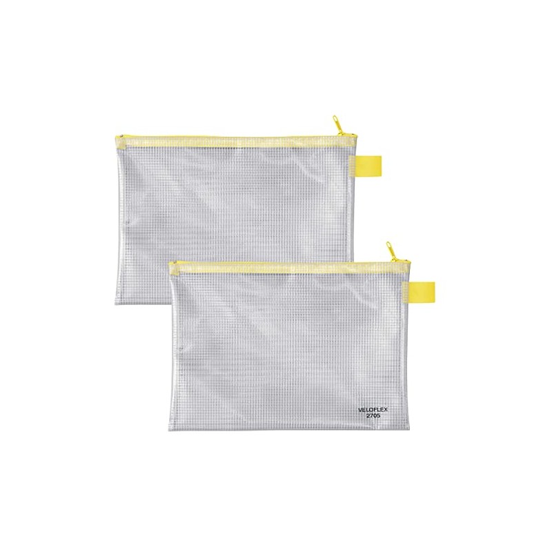 VELOFLEX A270500 Zip Pocket DIN A5, 2 Pieces, 250 x