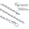 Savlano 925 Sterling Silver Solid Italian Figaro, Rope,Herringbone, Curb, Ball
