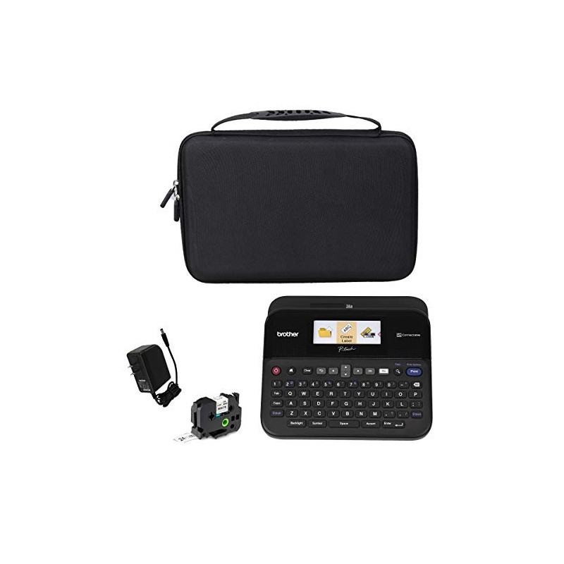 Mchoi Estuche rígido portátil para rotuladora Brother P-Touch PTD600/D610BT conectada,