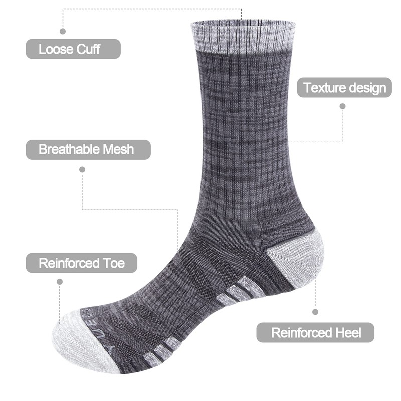 YUEDGE Men's Socks, Thick, Durable, Work Socks, Sports, Climbing Socks,