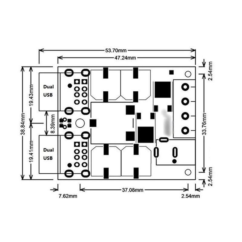 NOYITO 8A 4 USB Charger Power Supply Module DC 12V