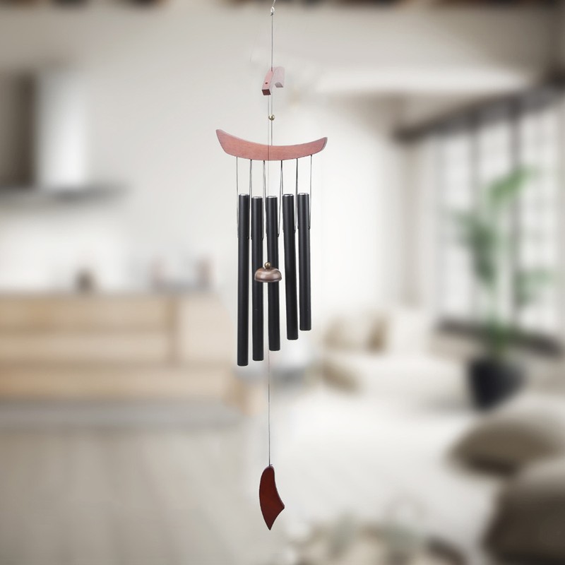 5 Tubes Metal Hanging Wind Chimes for Home Room Outdoor