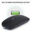 HXSJ Wireless Mouse Colorful Luminous DualMode Rechargeable for Bluetooth 2.4G