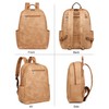 MASINTOR 15.6 inch Leather Laptop Backpack Purse for Women, Designer