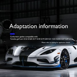 OXCANO JN6-13567-00 3 PCS G29 Carburetor Joint Gasket Compatible with Yamaha Golf cart G16 G16A G17 G18 G19 G20 G21 G22 G22A-G27 G29 Drive, Yamaha Gas 4-Cycle Engines Club car 1995-present