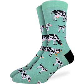 Good Luck Sock Men's Cows in a Field Socks, Adult