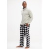DEVOPS 2 Pack Men's Buffalo Plaid Plush Fleece Pajama Pants