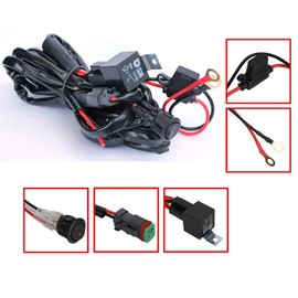 Wasserdichtes Kabelbaum Kabelsatz Set Mit 40A Relais f¨¹r LED Off-Road-Fahrlicht Nebellicht Arbeitslicht