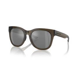 Native Eyewear Women's Tiaga Square Sunglasses, Smokey Quartz/Silver Mirrored Polarized, 55 mm