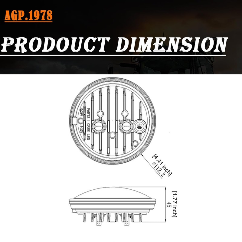 Par36 Trapezpoid 30W LED Work Light Compatible with Massey Ferguson