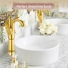Cinwiny Swan Faucet Bathroom Sink Faucet Polished Gold Swan Shaped