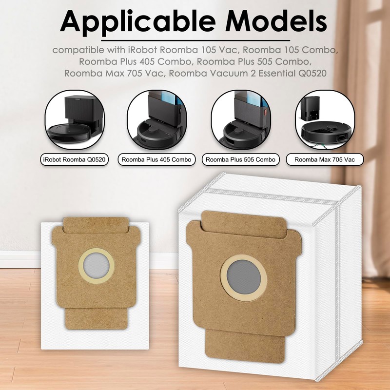 (6 Pack) Roomba 104 Dust Bags for iRobot Roomba 104,