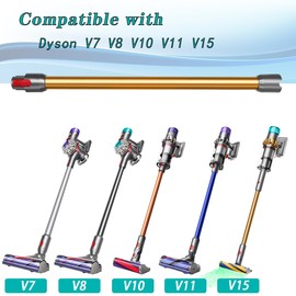 Cleptorize Replacement Extension Wand for Dyson V7 V8 V10 V11 V15 Stick Vacuum Cleaner, Quick Release Tube Attachment, 28.5 in (orange)