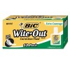 Bic Wite-Out Extra Coverage Correction Fluid, 12 Bottles