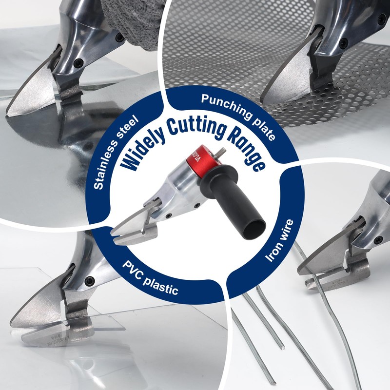 VlOXO Metal Shears Drill Attachment,Sheet Metal Cutter with 360 Degree