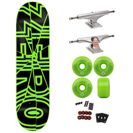 Zero Professional Complete Skateboard 8.5" x 32.3" Shattered Bold with Independent Trucks, Triclops Wheels, ABEC 5 Bearings, Hardware, and Griptape - Ready to Assemble