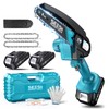 Seesii Mini Chainsaw, 6-inch Mini Chainsaw Cordless, Handheld Electric Power