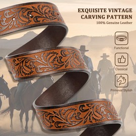GENEMEN Western Belt (Brown,120)