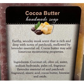 Garden Path Soap COCOA BUTTER BAR SOAP - Earthy Patchouli Mellowed By Lavender
